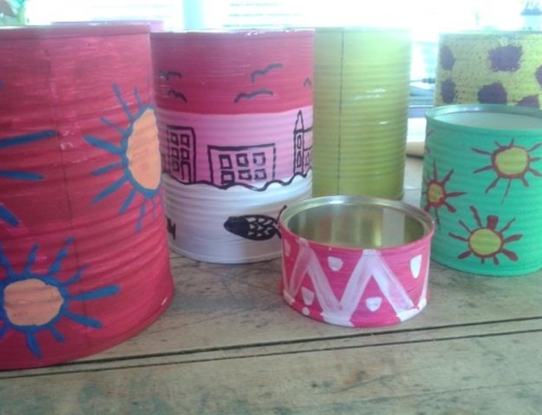 Pomeriggi di riciclo: Coloriamo le lattine!//Let’s paint cans!// Wir bemalen Konservendosen – Recycle Nachmittag für Kinder